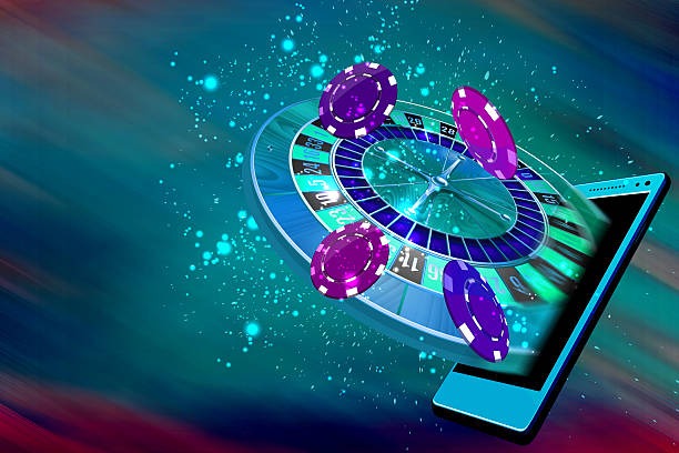 Detailed view of the roulette wheel layout